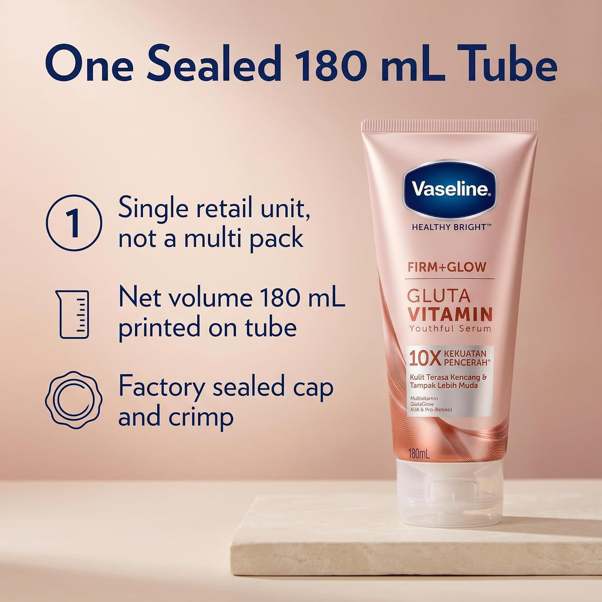 Vaseline Healthy Bright sérum corps Firm+Glow, 180 ml