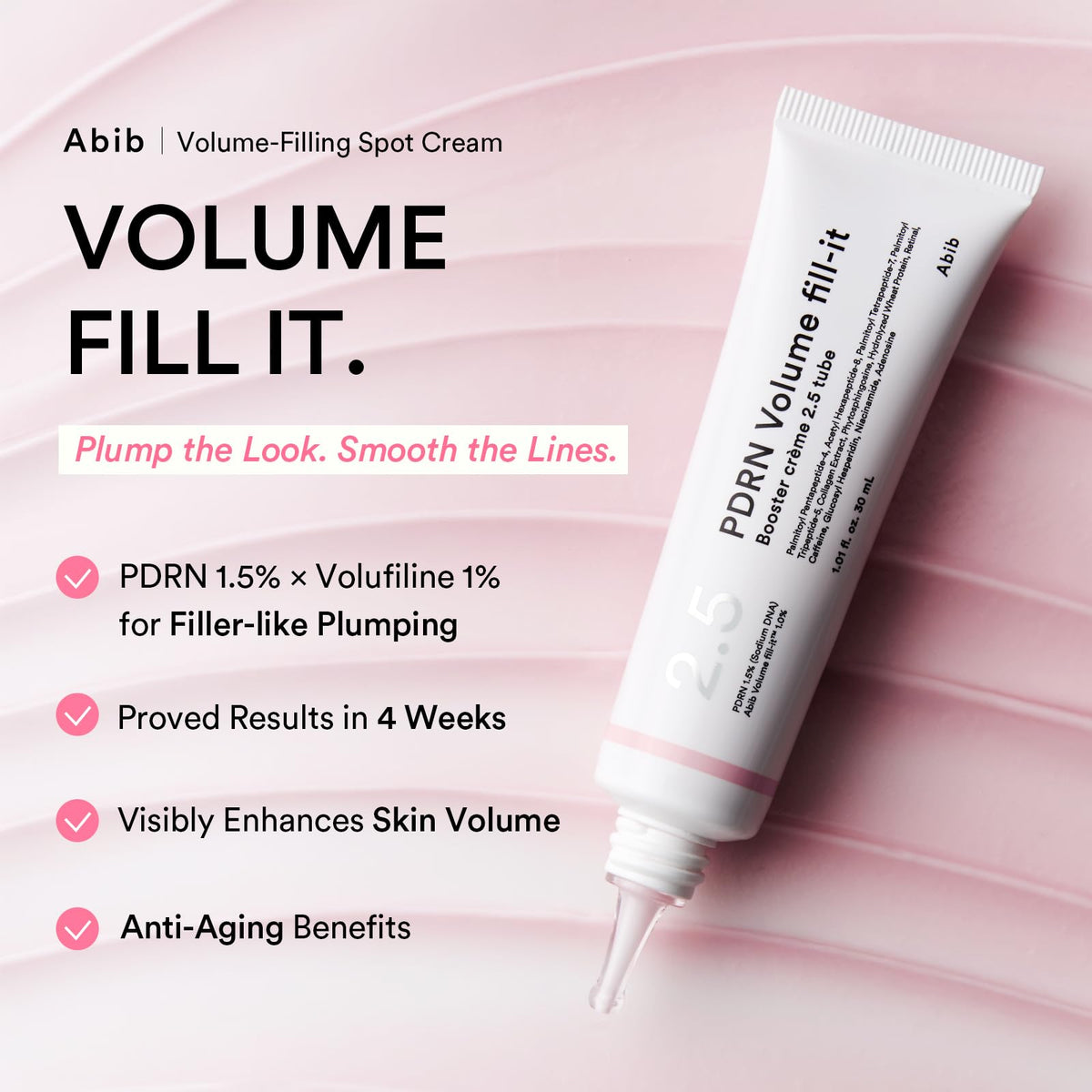 Abib PDRN Volume Fill-it crème booster, 30 ml