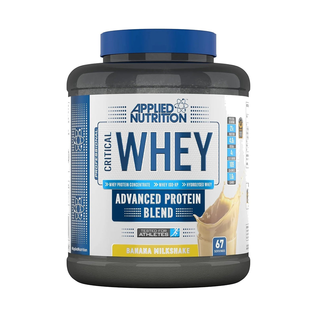 Applied Nutrition Critical Whey 2 kg – Banane, photo du produit seul sur fond blanc