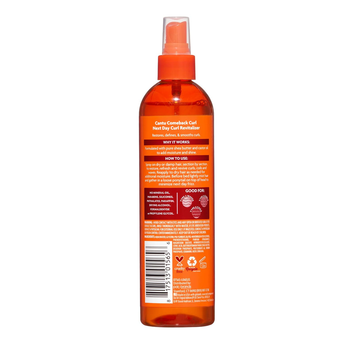 Cantu Comeback Curl spray réactivateur de boucles 355 ml