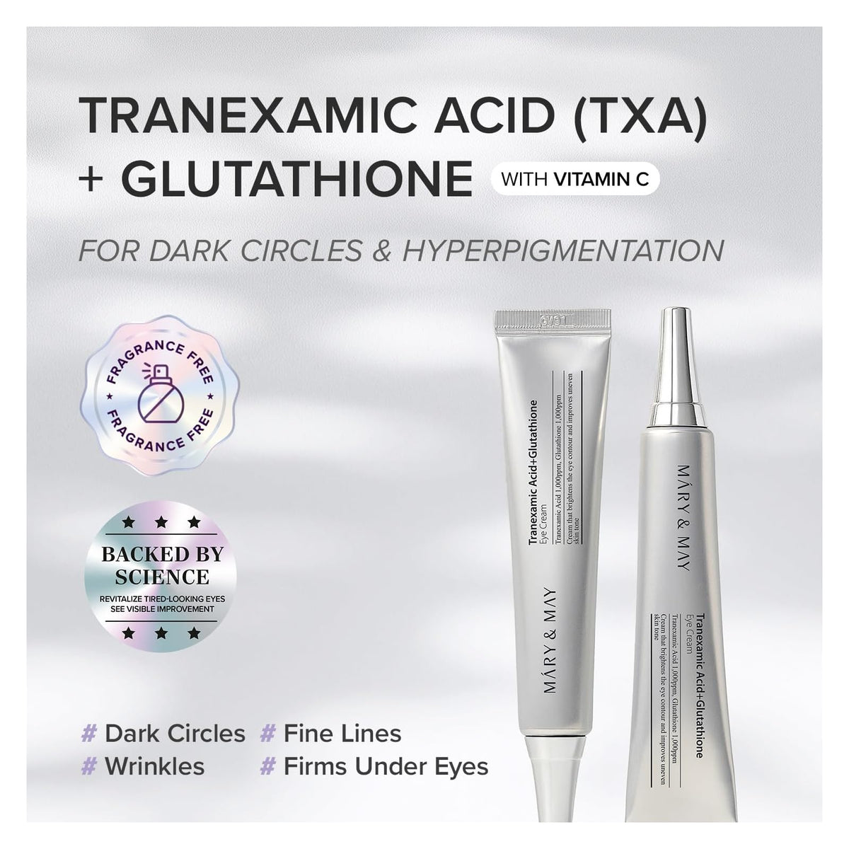 Mary&May Tranexamic Acid Glutathione crème contour des yeux, 30 g
