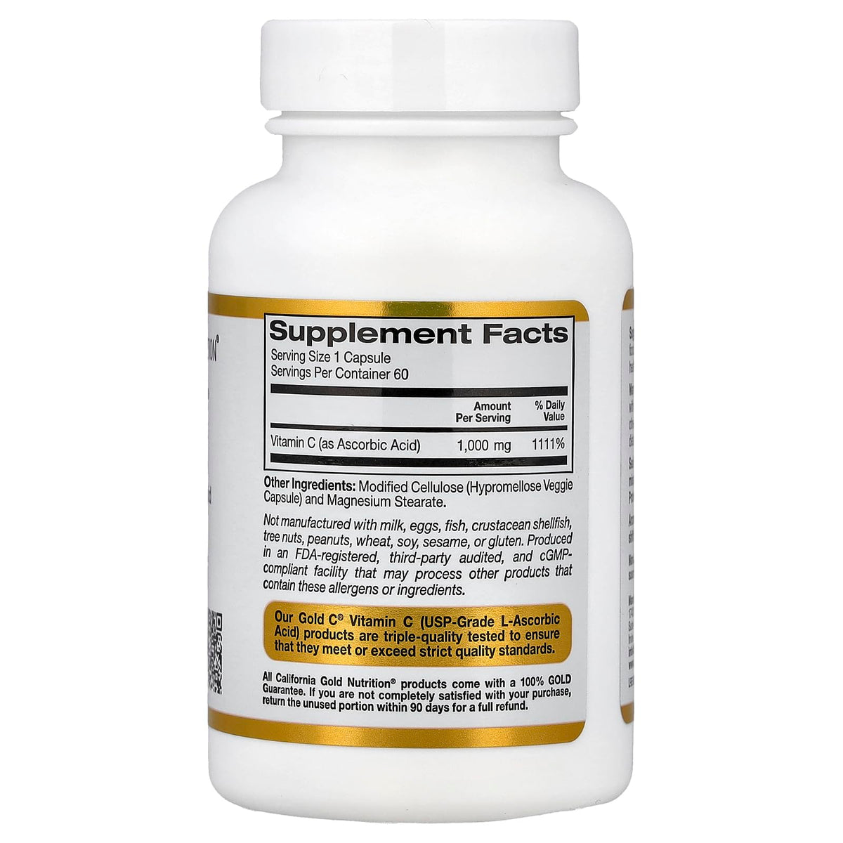 California Gold Nutrition vitamine C 1000 mg, 60 gélules