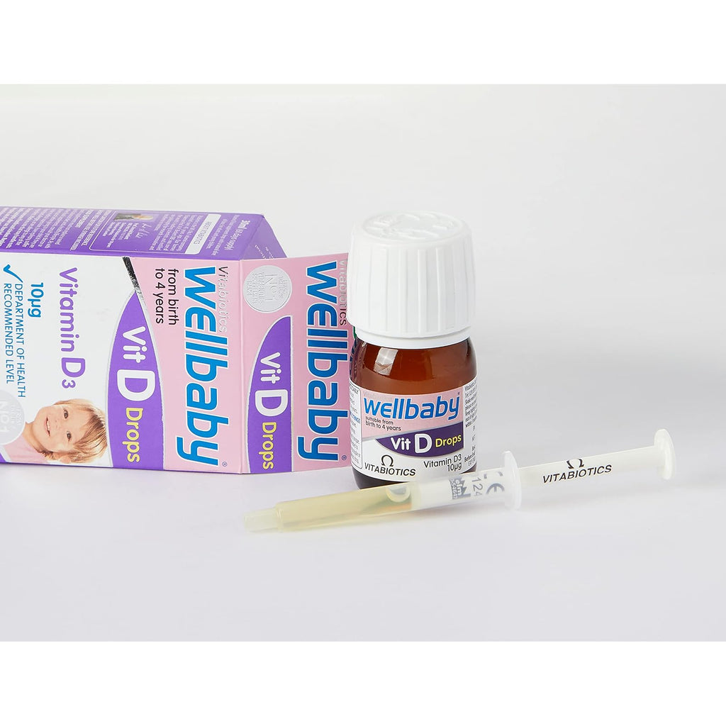 Vitabiotics Wellbaby vitamine D3 en gouttes 400 UI, de la naissance à 4 ans, 30 ml