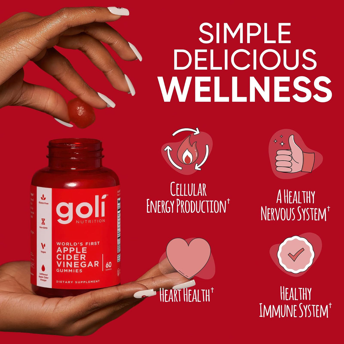 Goli gommes au vinaigre de cidre de pomme x60