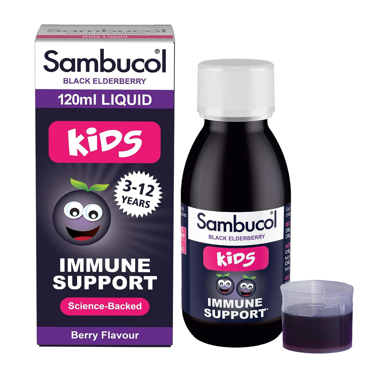 Sambucol Kids sirop de sureau noir et vitamine C, 3 à 12 ans, 120 ml