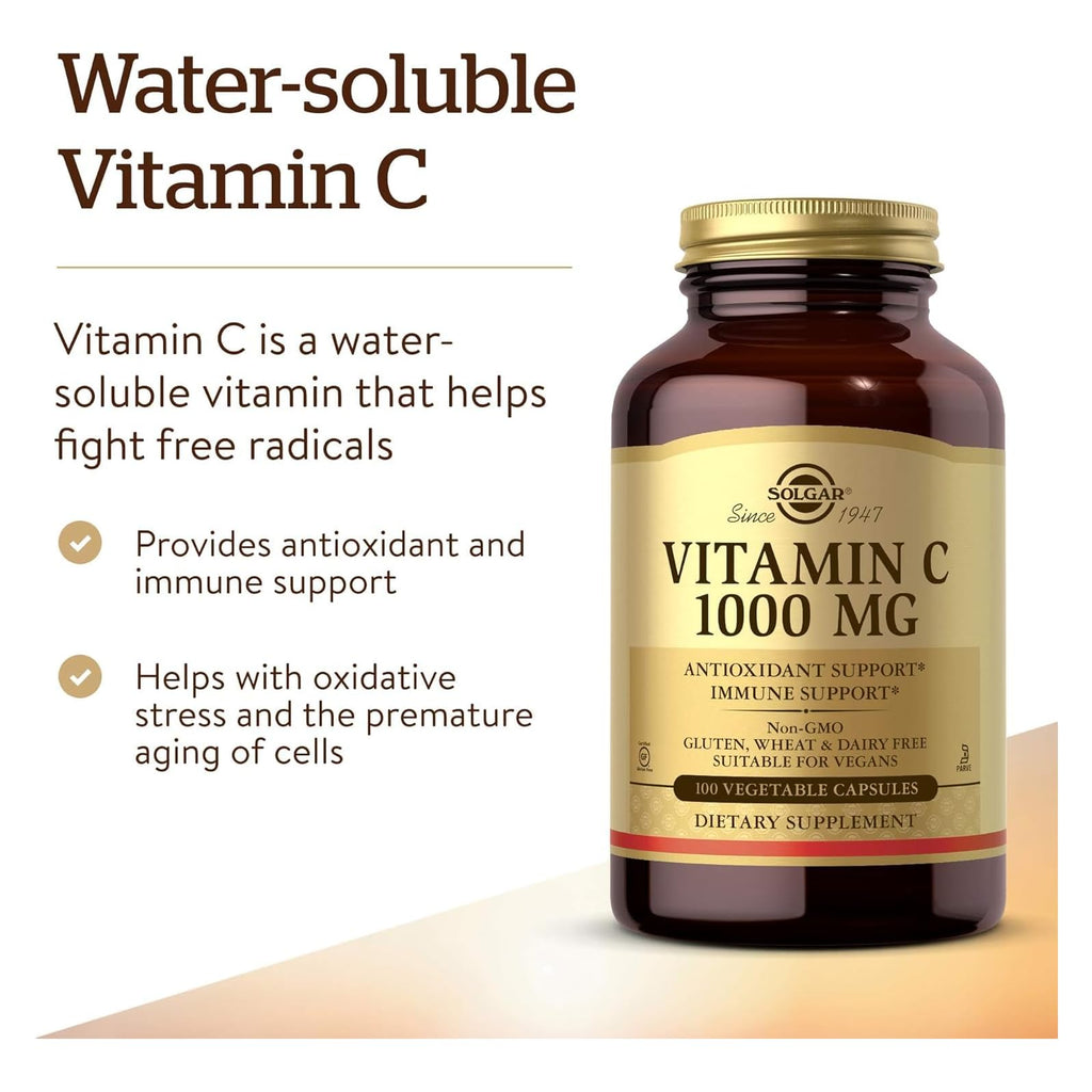Solgar vitamine C 1000 mg, 100 gélules