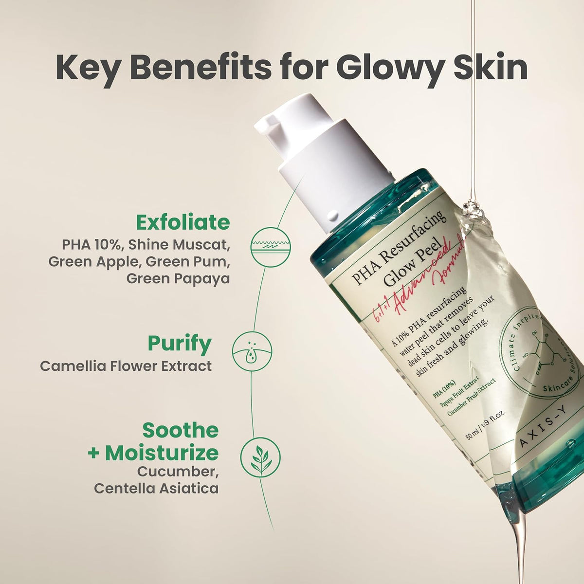 AXIS-Y PHA Resurfacing gel exfoliant éclat, 50 ml
