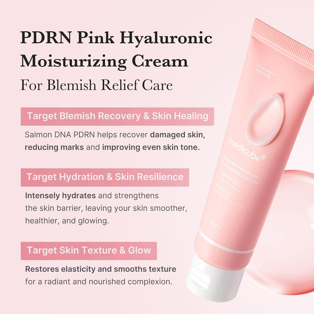 Medicube PDRN Pink Hyaluronic crème hydratante, 50 ml