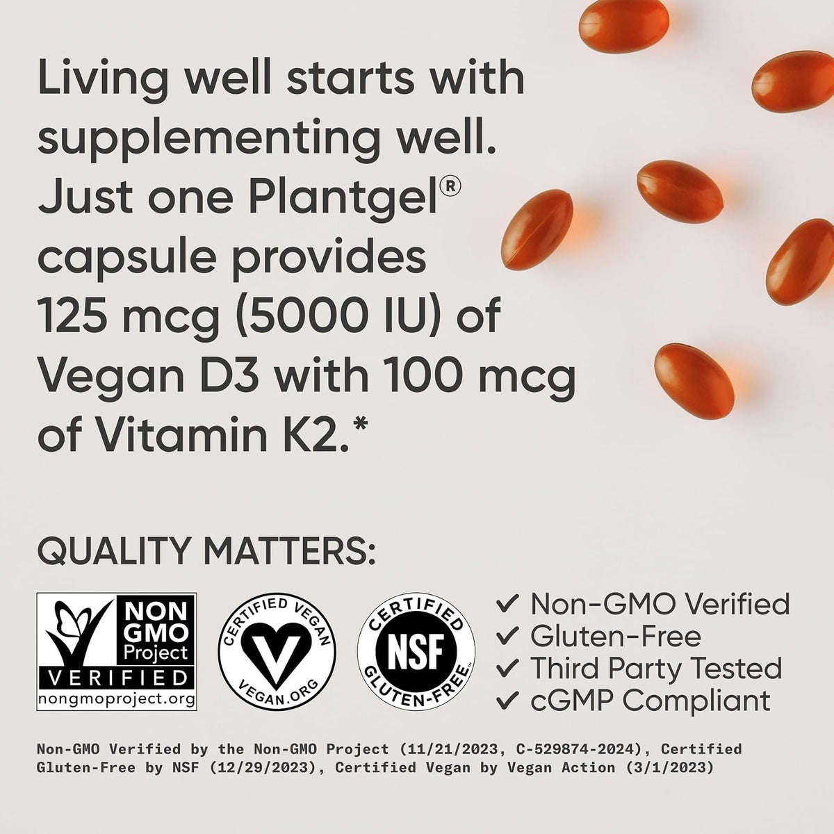 Sports Research vitamines D3 + K2, 60 capsules