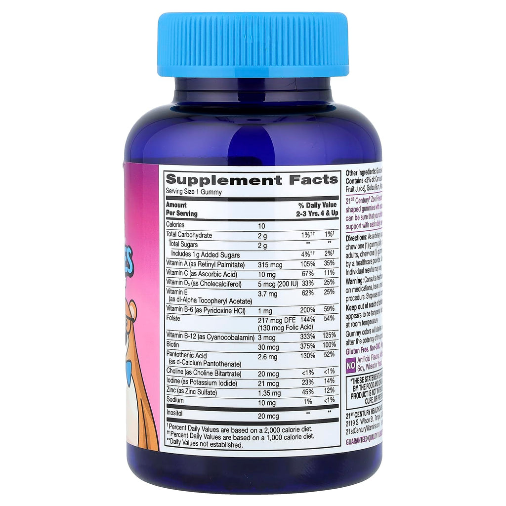 21st Century Zoo Friends multivitamines en gommes, 60 gommes