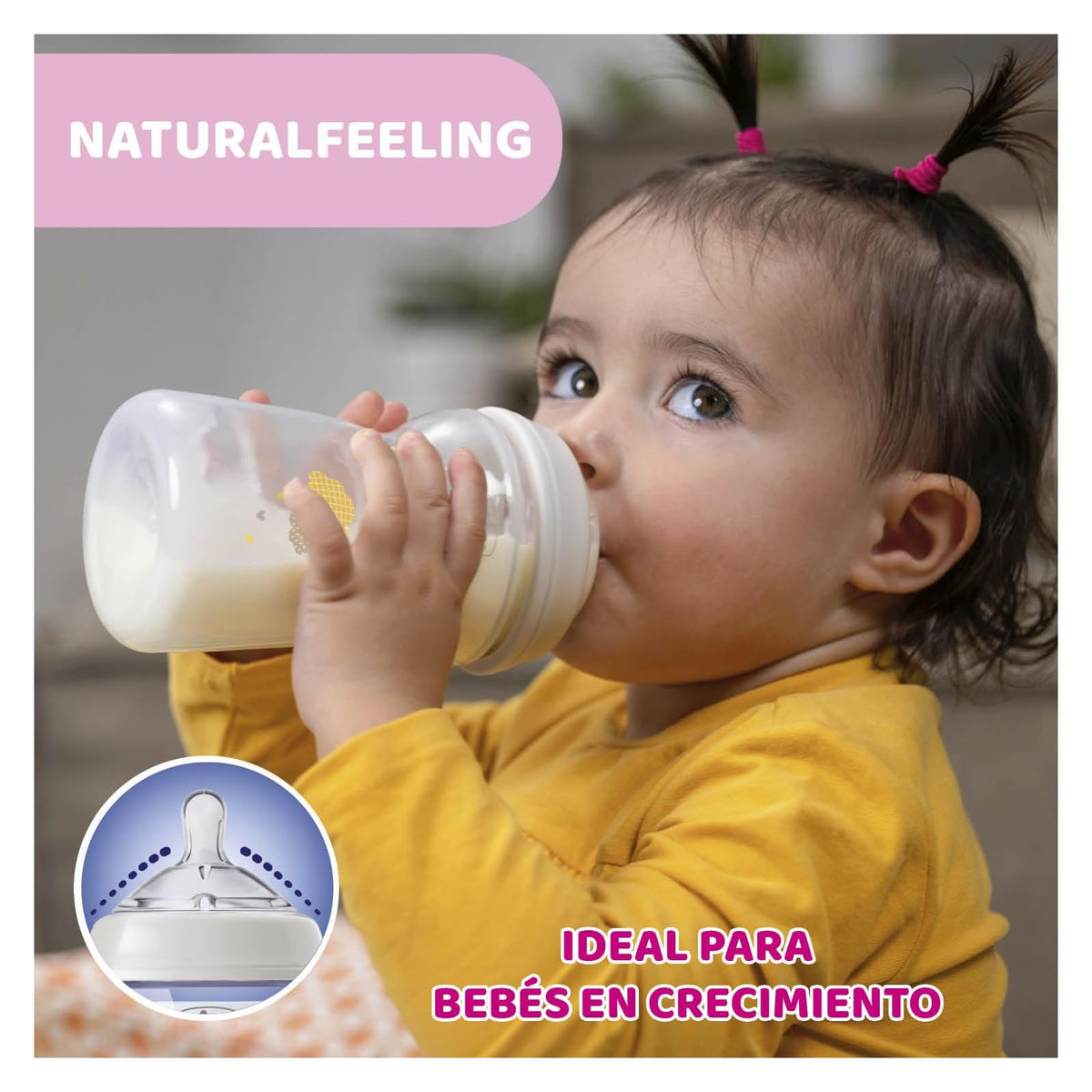 Chicco Naturalfeeling biberon tétine silicone