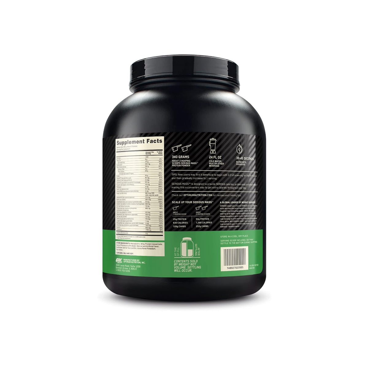 Optimum Nutrition Serious Mass gainer 2,7 kg