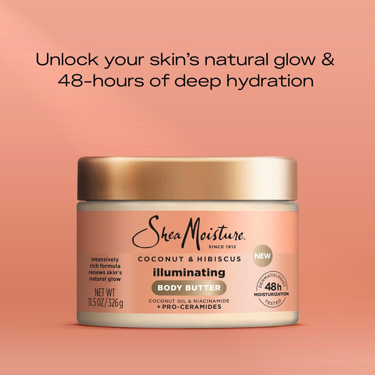 SheaMoisture Illuminating beurre corporel coco et hibiscus 326 g