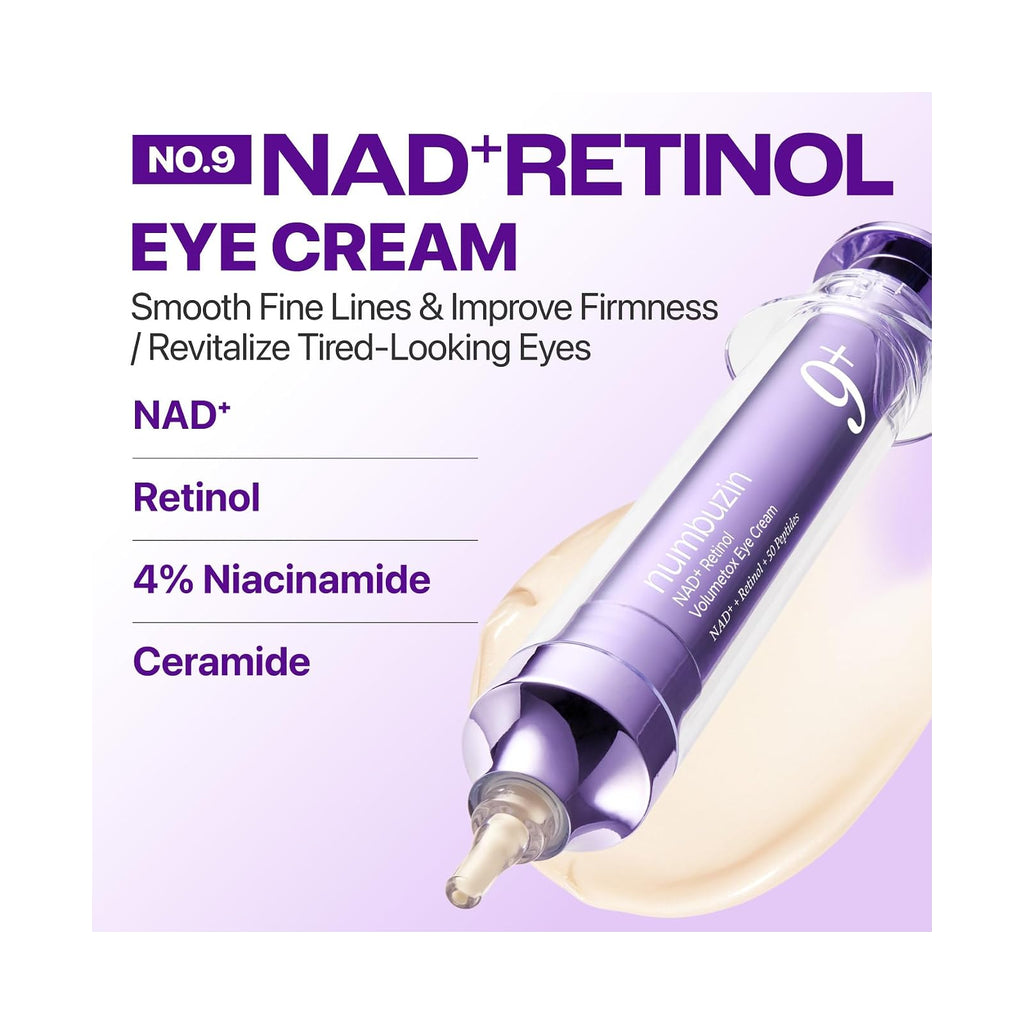 numbuzin N°9 NAD+ Rétinol, principaux actifs