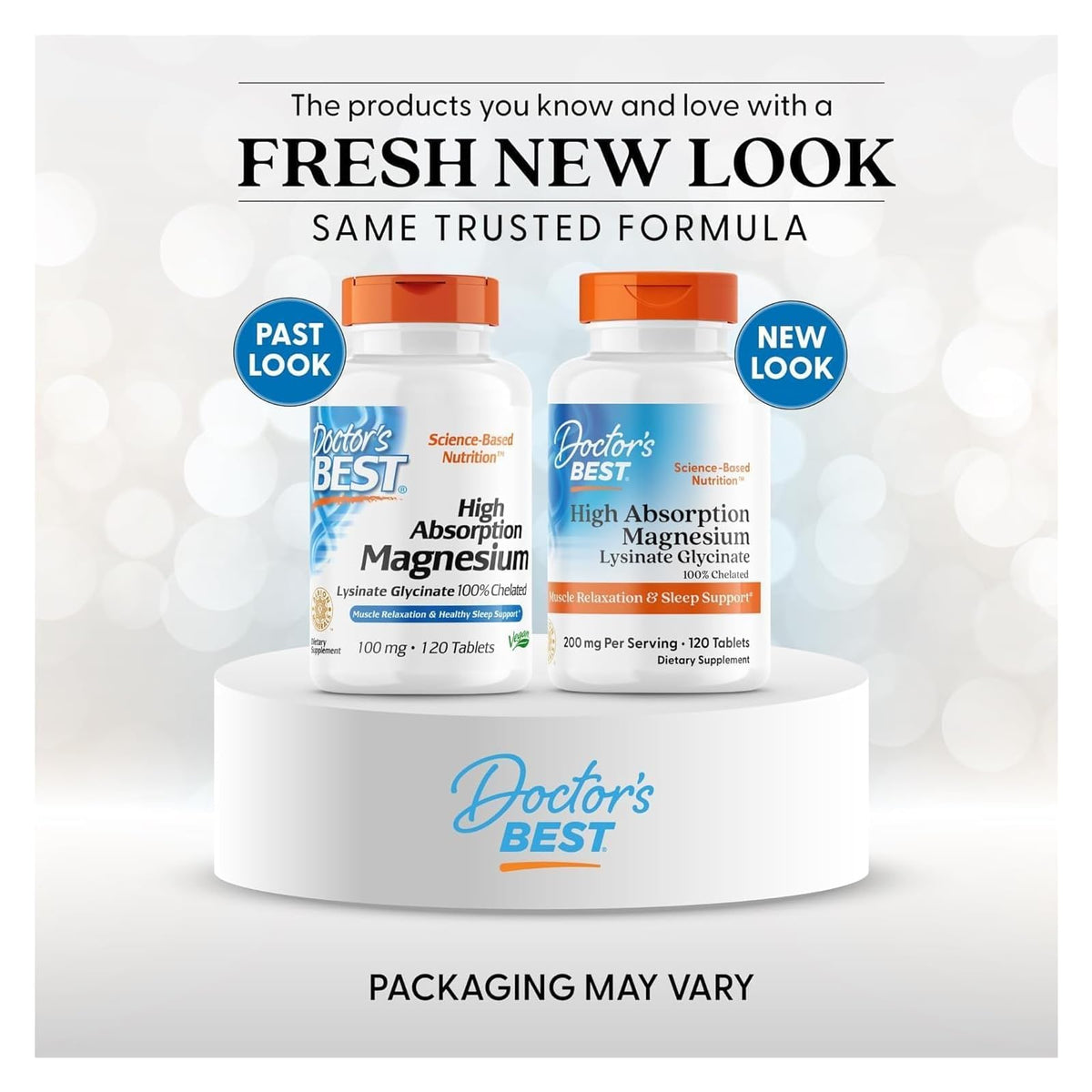 Doctor's Best magnésium 100 mg, 120 comprimés