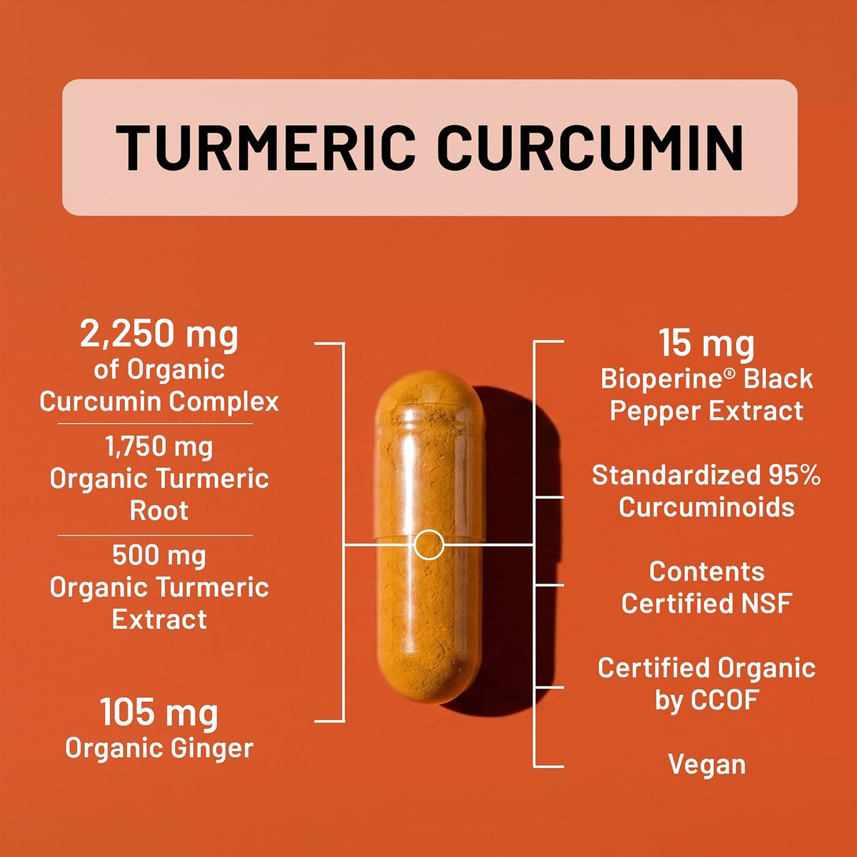 NatureWise curcuma curcumine et poivre noir, 90 gélules