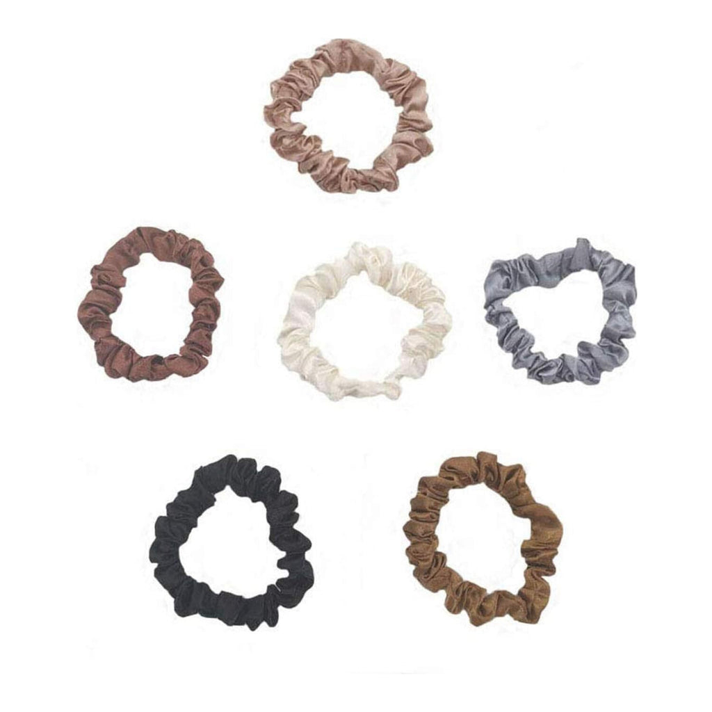 Chouchous en satin, lot de 6, photo du produit seul sur fond blanc
