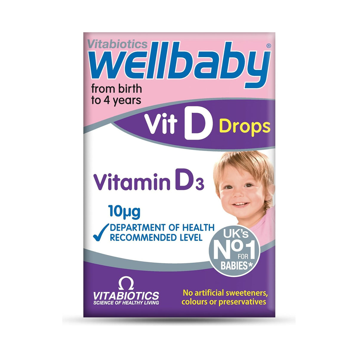 Vitabiotics Wellbaby vitamine D3 en gouttes 400 UI, 30 ml