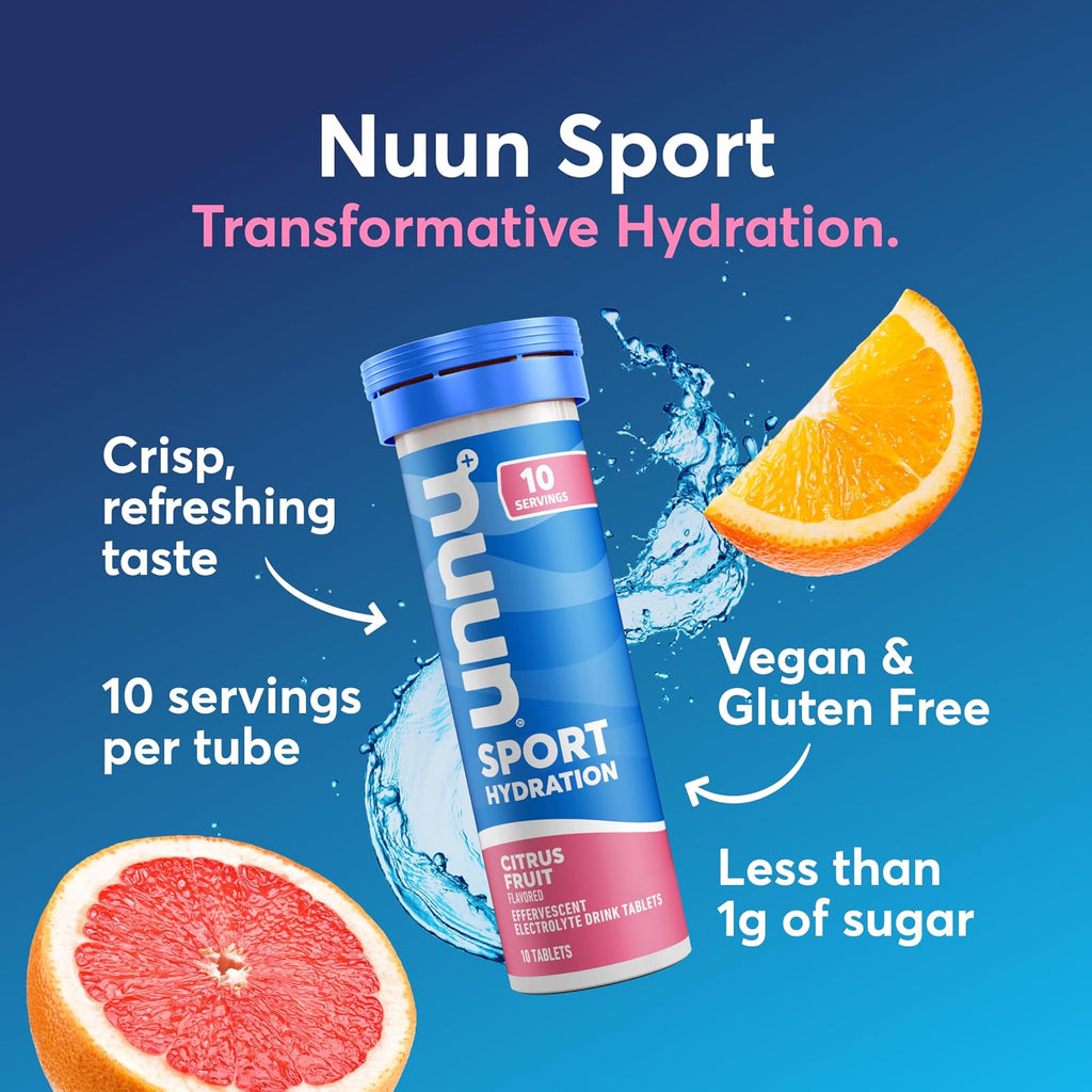 Nuun Sport électrolytes effervescents, 4 tubes