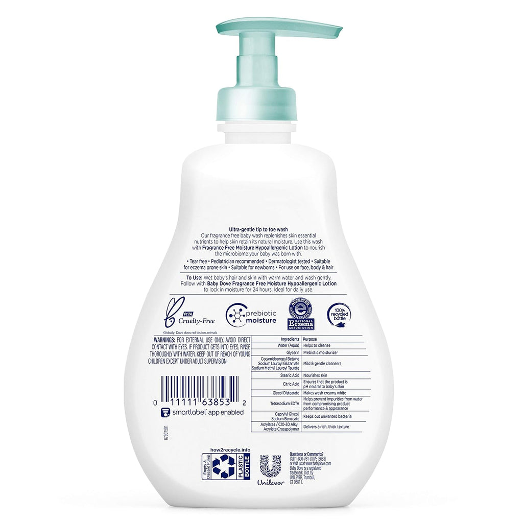 Dove Baby gel lavant sans parfum 384 ml