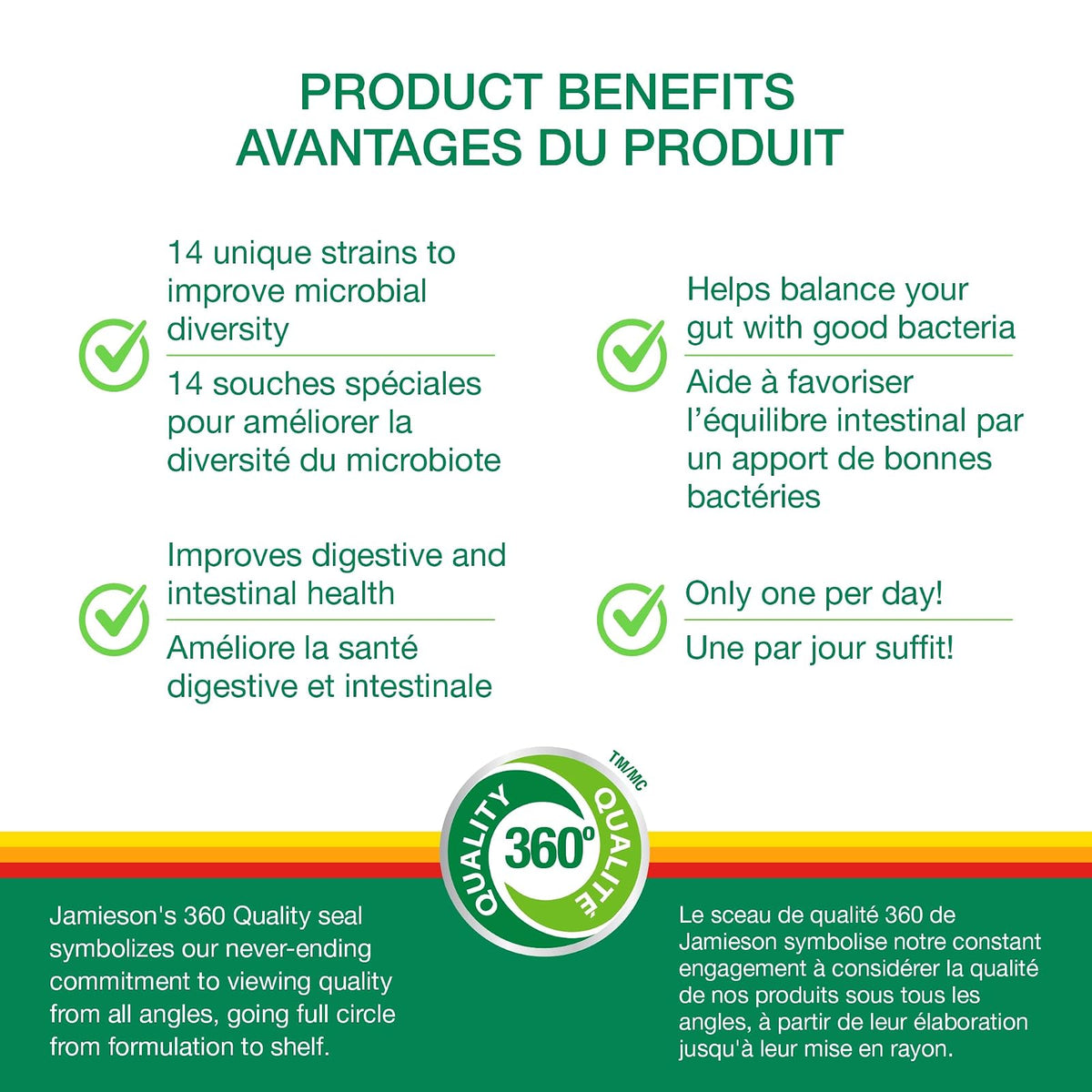 Jamieson probiotiques 10 milliards, 60 gélules