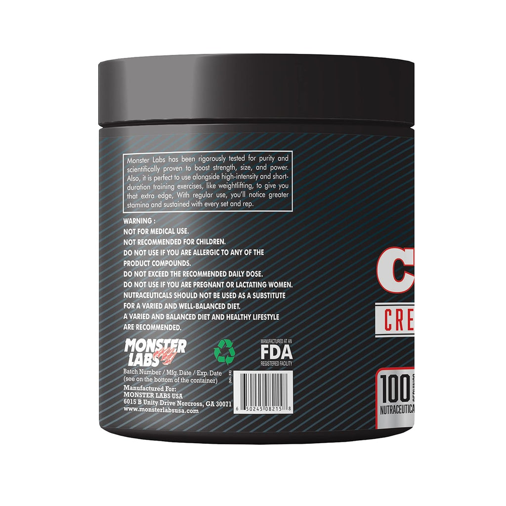 Monster Labs créatine monohydrate, 300 g