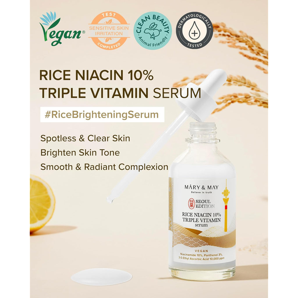 Mary&May Rice Niacin 10 % sérum éclat triple vitamine, 80 ml