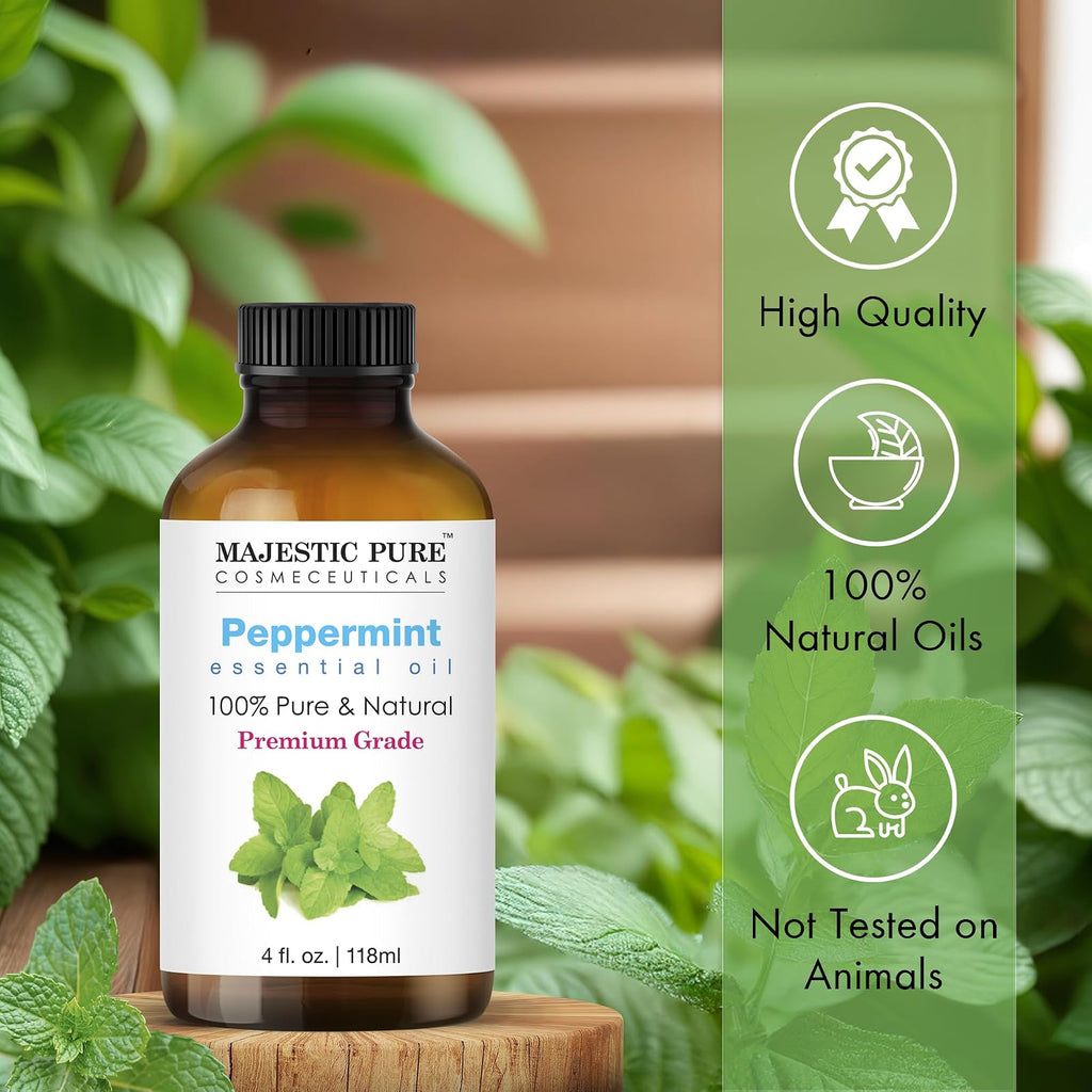 Majestic Pure huile essentielle de menthe poivrée 118 ml