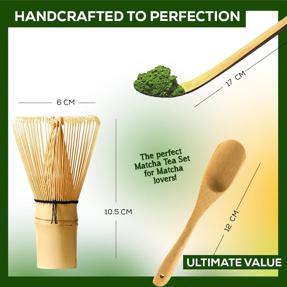 Kit matcha en bambou : fouet, support et cuillères