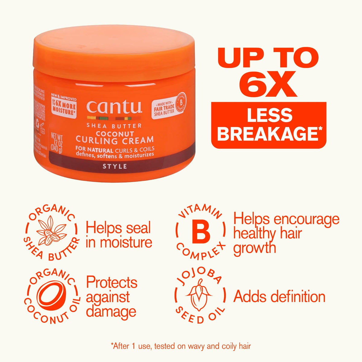 Cantu crème pour boucles à la noix de coco 340 g