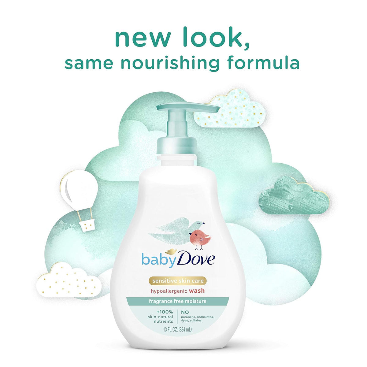 Dove Baby gel lavant sans parfum 384 ml