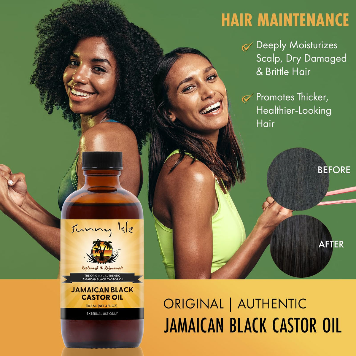 Sunny Isle huile de ricin noire de Jamaïque 118 ml