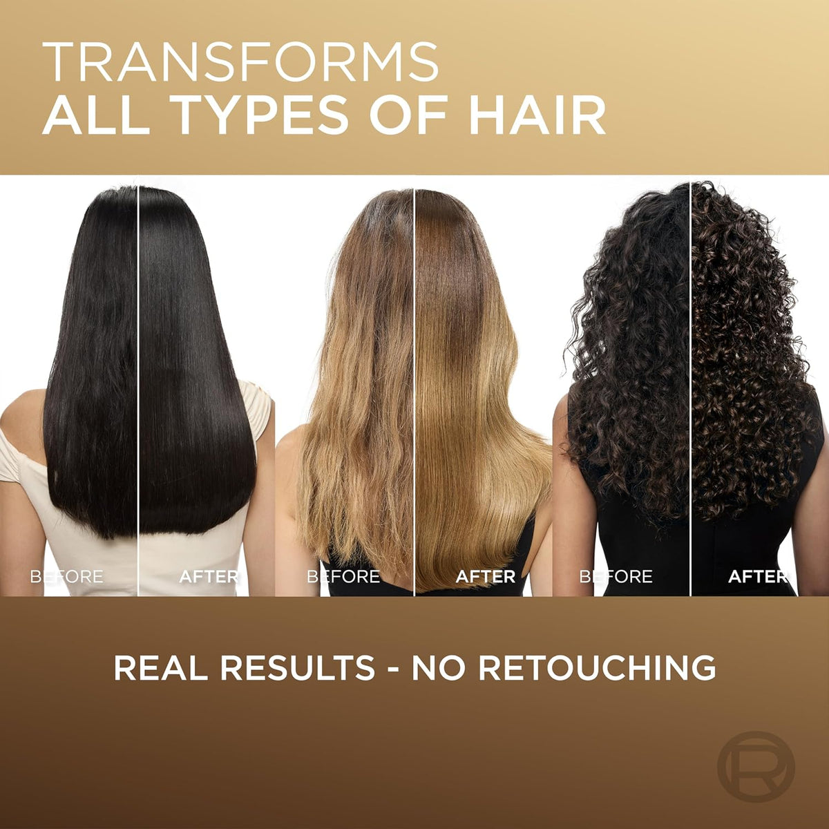 Cheveux avant et après le masque Elvive Total Repair 5