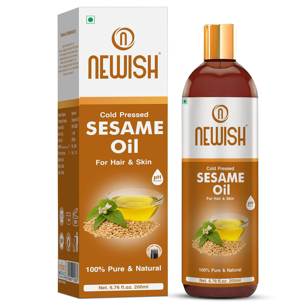 Newish huile de sésame noir pressée à froid 200 ml