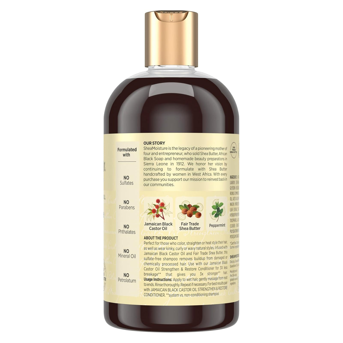 SheaMoisture shampooing Jamaican Black Castor Oil 384 ml