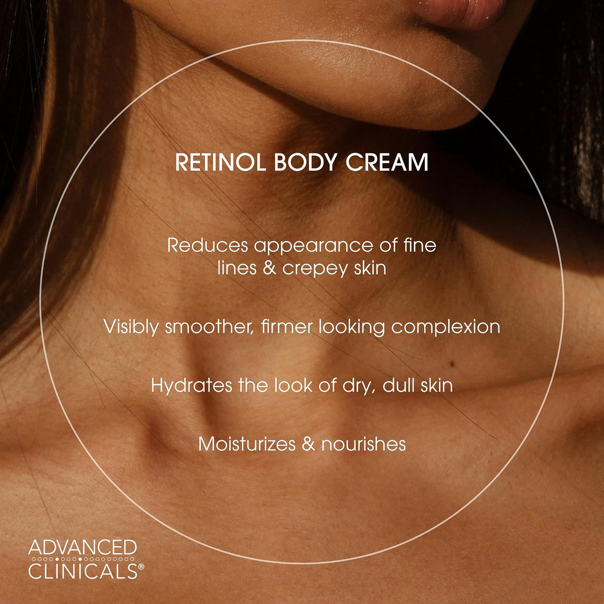 Advanced Clinicals crème raffermissante au rétinol, visage et corps, 454 g