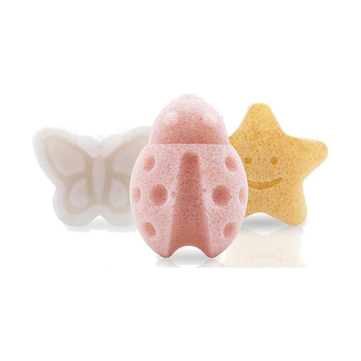 Ikeep éponges konjac pour bébé, lot de 3 formes