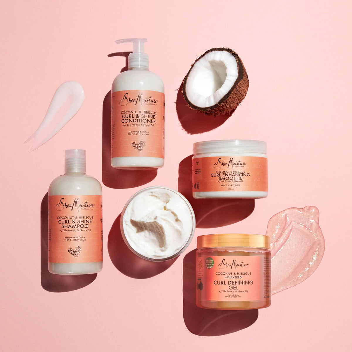 SheaMoisture Curl & Shine shampooing coco et hibiscus 384 ml