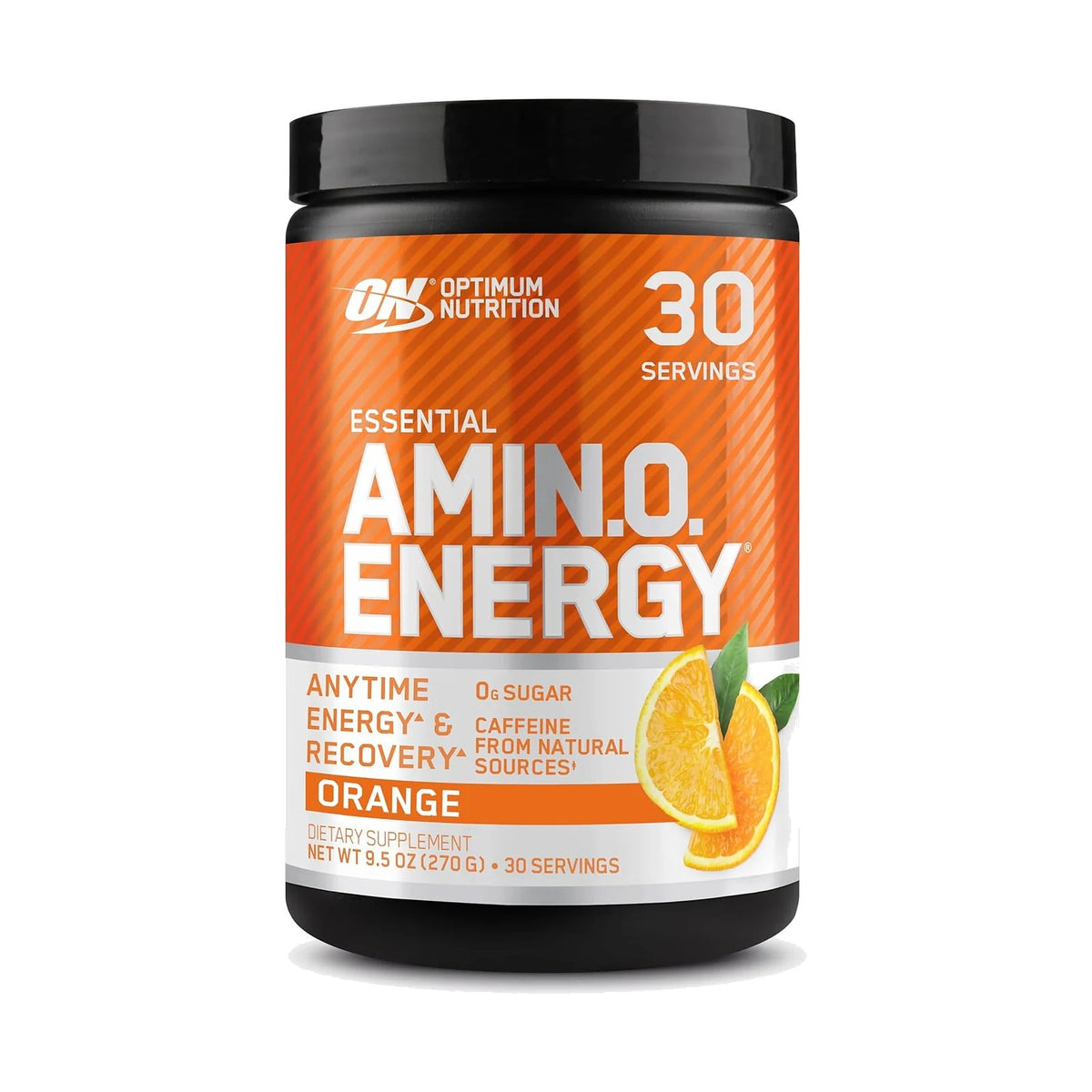 Optimum Nutrition Essential Amino Energy – 30 doses (270 g), Orange, photo du produit seul sur fond blanc