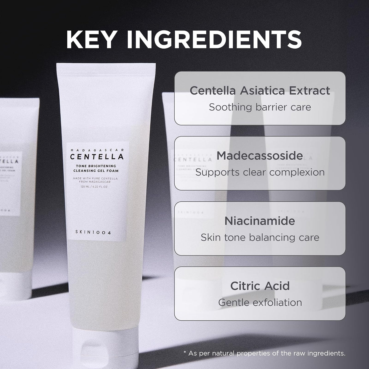SKIN1004 Centella Tone Brightening gel moussant, 125 ml