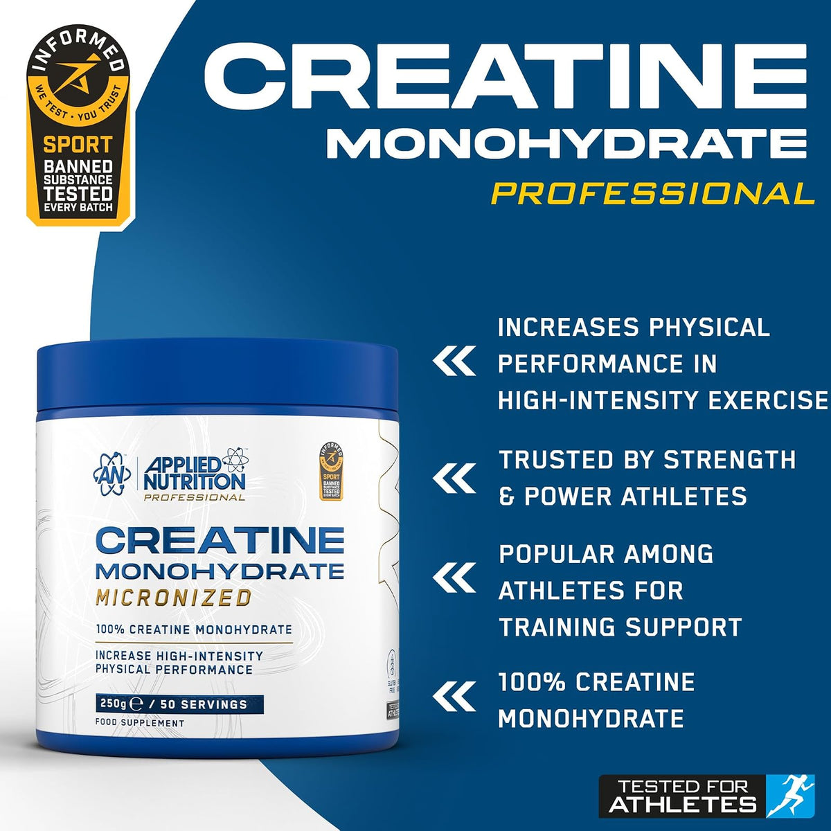 Applied Nutrition créatine monohydrate, 250 g