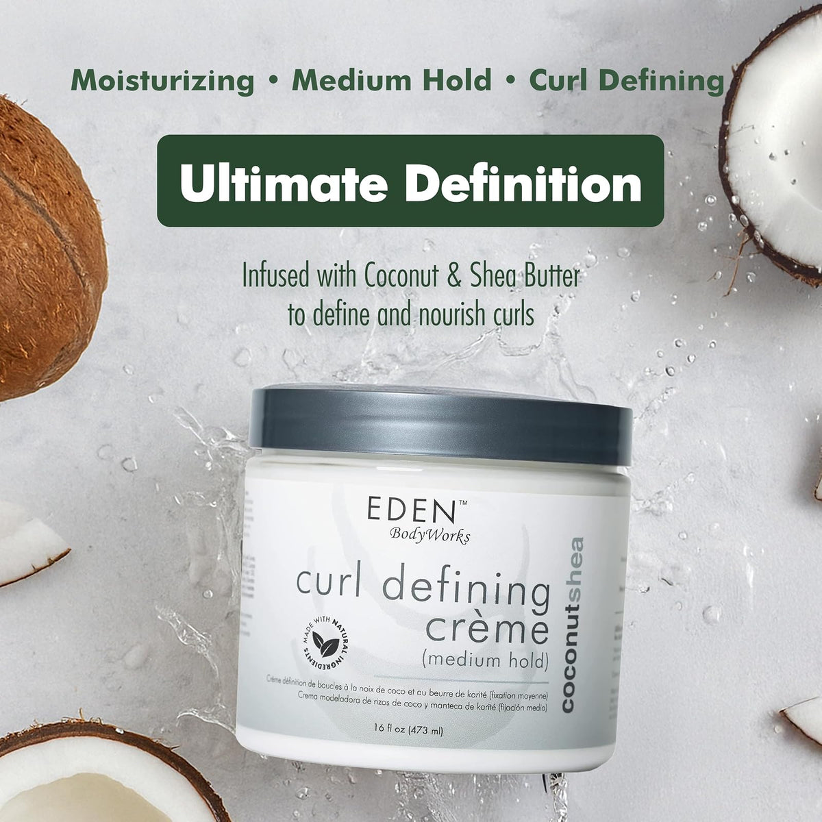Eden BodyWorks crème définissante coco et karité 473 ml