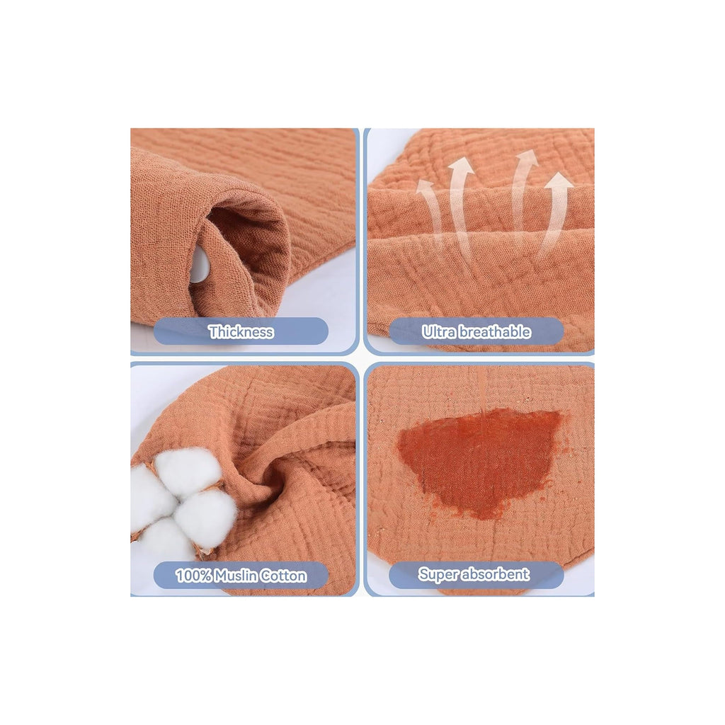 Tdaocb bavoirs bandana en mousseline de coton, lot de 4
