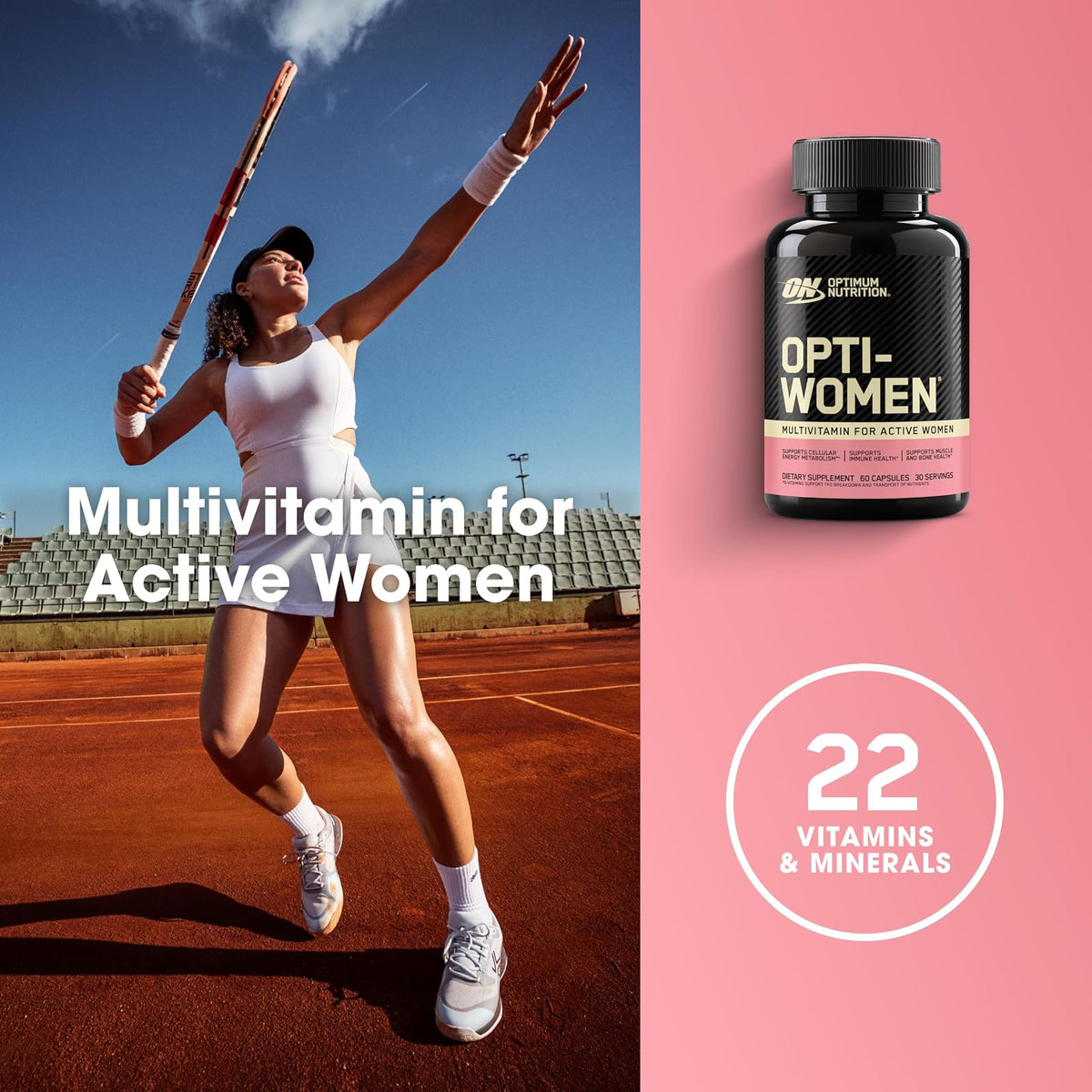 Optimum Nutrition Opti-Women multivitamines femme, 120 gélules
