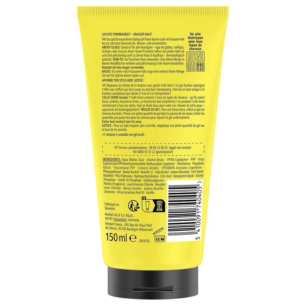 got2b Glued gel coiffant ultra-fort résistant à l'eau 150 ml