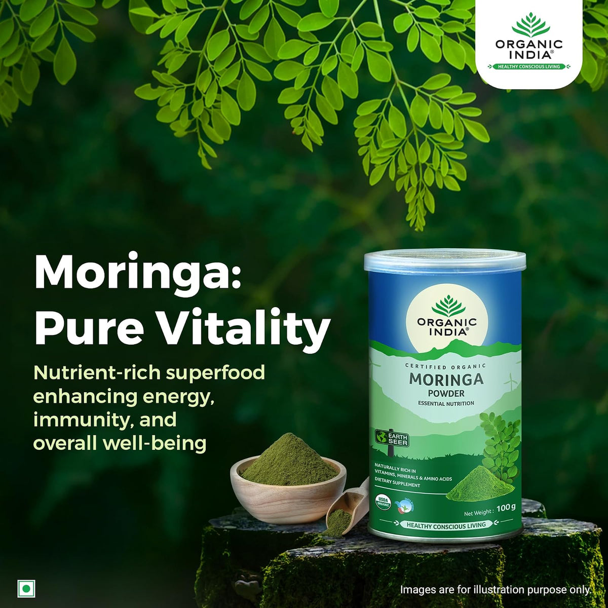 Organic India poudre de moringa bio 100 g
