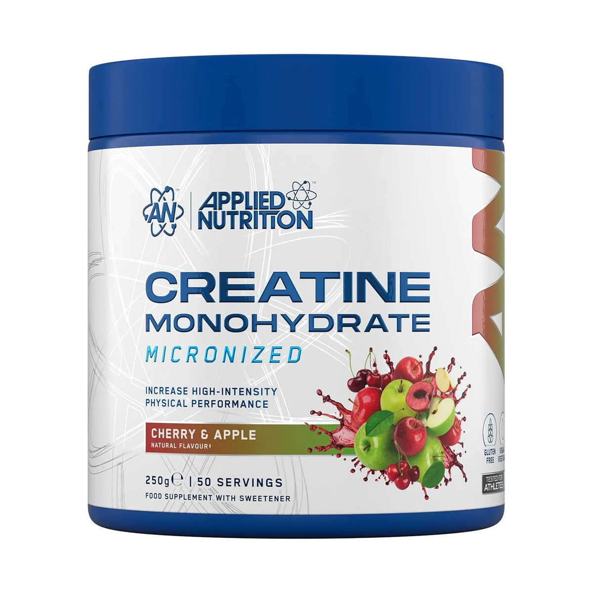 Applied Nutrition Creatine Monohydrate 250 g – Cerise pomme, photo du produit seul sur fond blanc