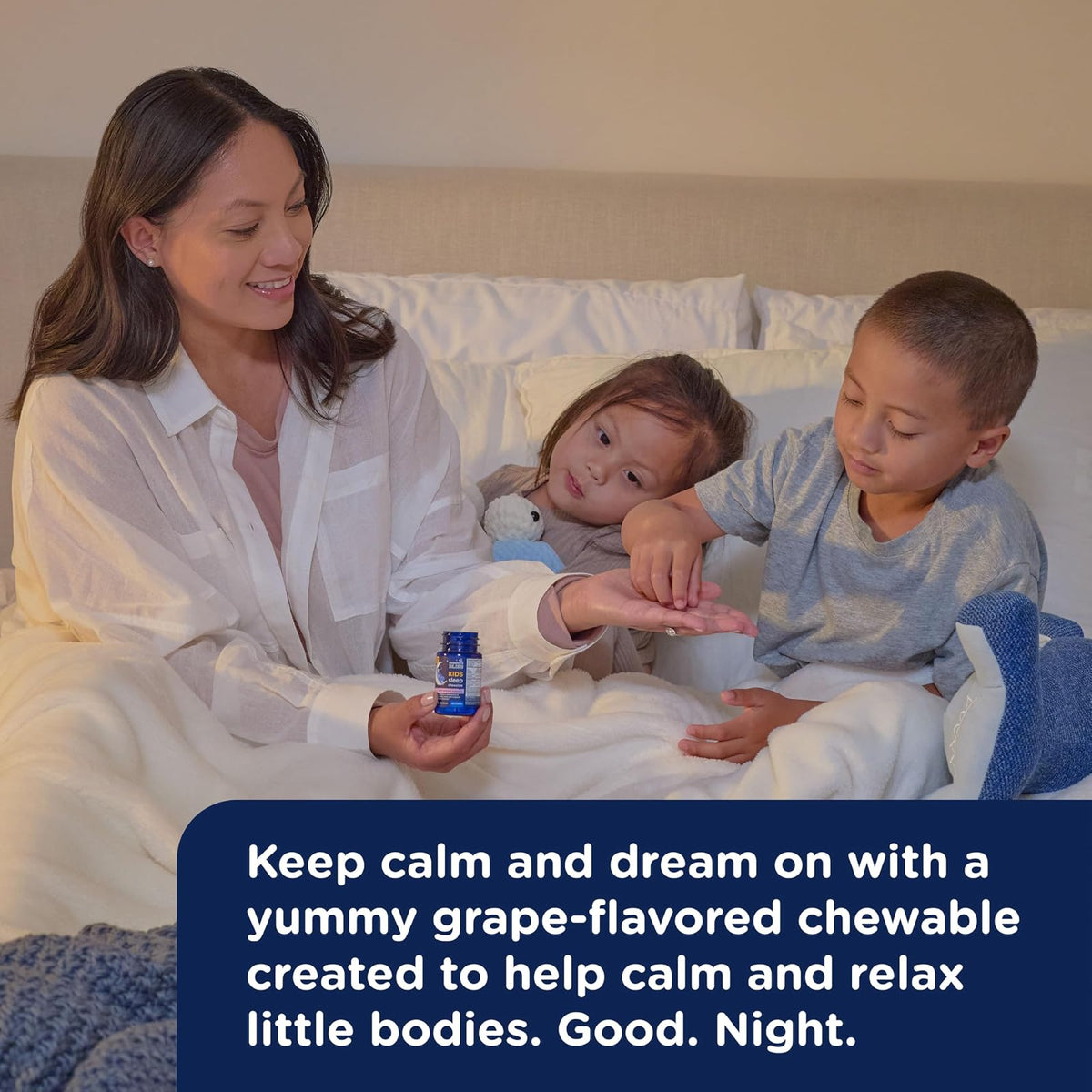 Mommy's Bliss Kids Sleep mélatonine 1 mg à croquer, dès 3 ans, goût raisin, 35 comprimés