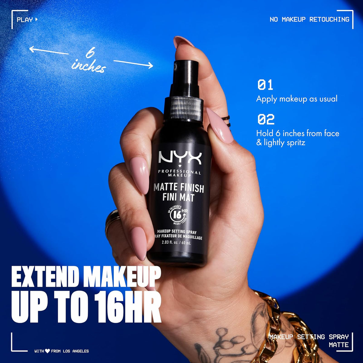 NYX Matte Finish spray fixateur mat