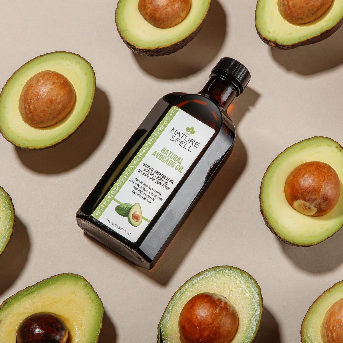 Nature Spell huile d'avocat cheveux et peau 150 ml